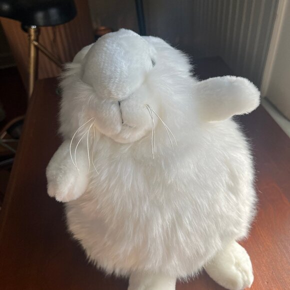 Vintage Large Fluffy Long Hair Snow Rabbit Plush - Picture 8 of 13